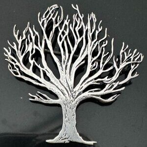 Vintage Brooch C Lewis Smith Sterling Silver Tree of Life Pin
